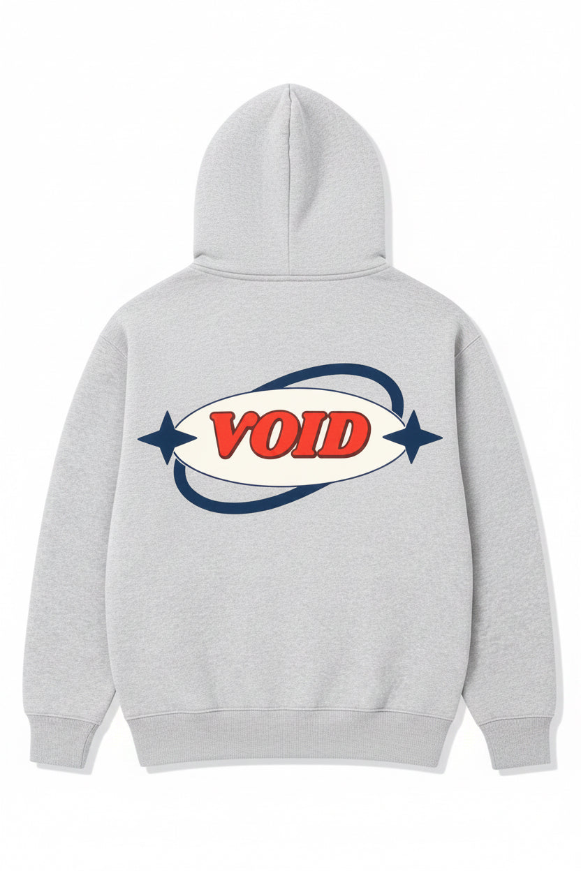 Hoodie gris/rouge