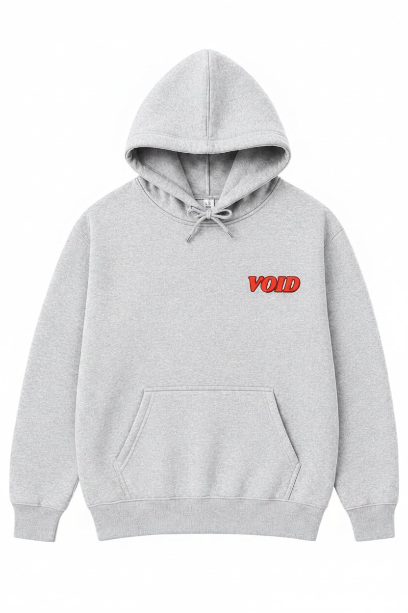 Hoodie gris/rouge