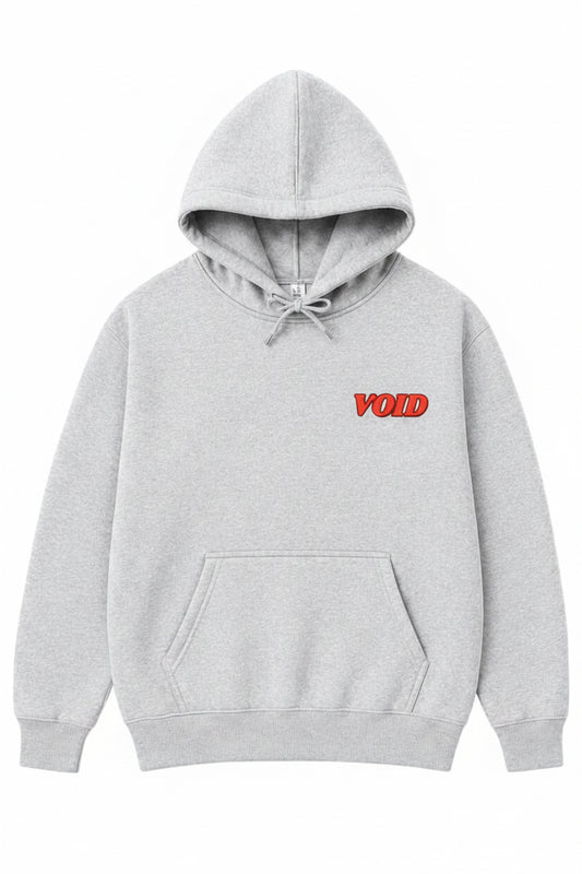 Hoodie gris/rouge