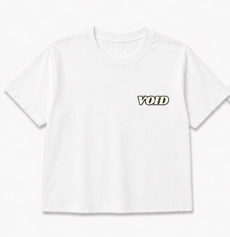 Crop tee blanc