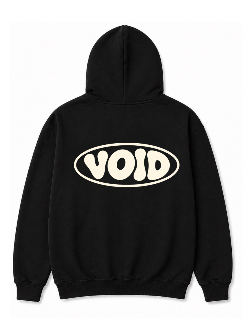 Hoodie noir/crème