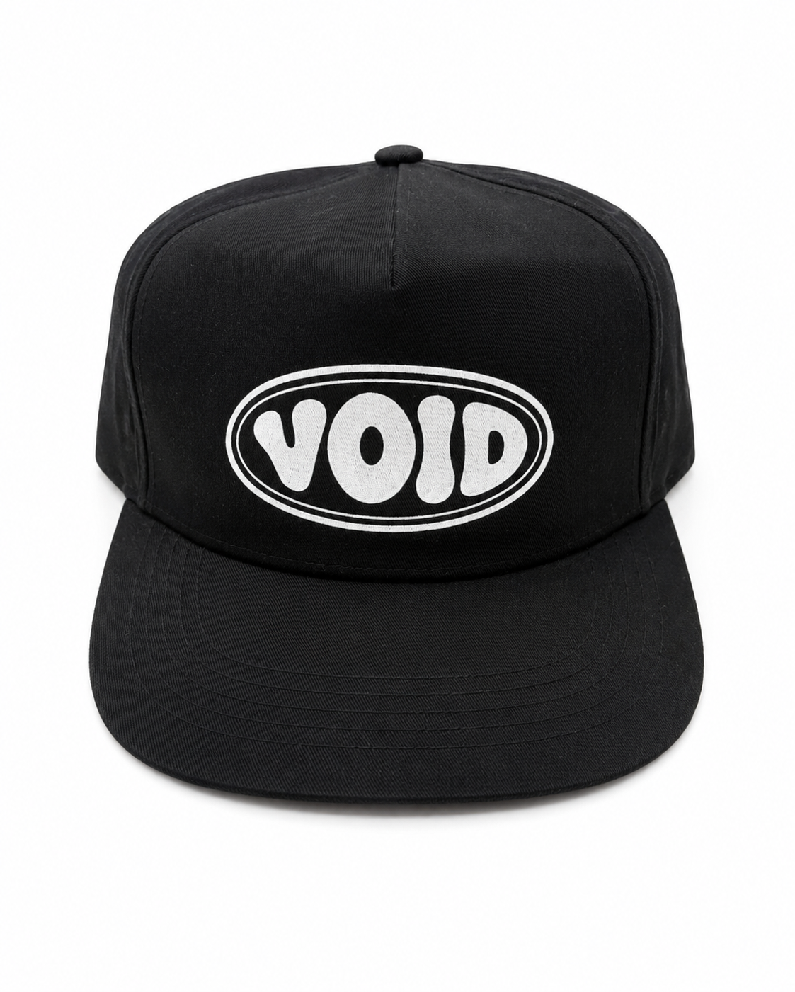 Casquette noire logo blanc crème